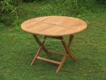 Teak Garden Round Folding Table TFI-FLDTB 04