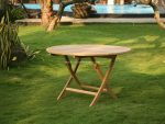 Teak Garden Round Folding Table TFI-FLDTB 04 - Image 2