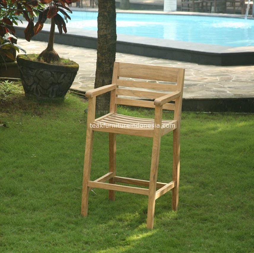Teak Outdoor Bar Chair TFI-BCH 02 Teak Outdoor Bar Chair TFI-BCH 02 - Image 1
