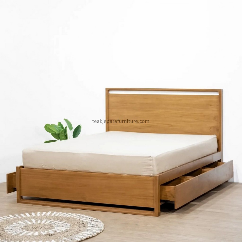 Teak Wood Bed Frame TFI-BEDF 03 (1)