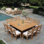 Outdoor teak table with cushions by Teak Furniture Indonesia