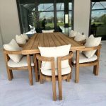 High quality teak dining set for outdoor spaces