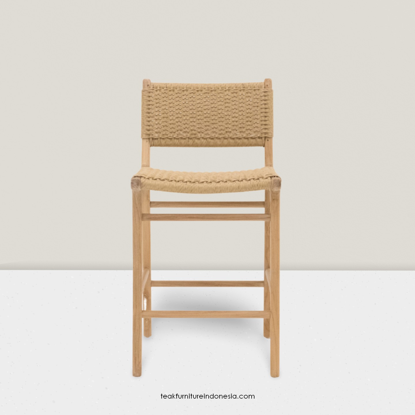 teak rope bar chair