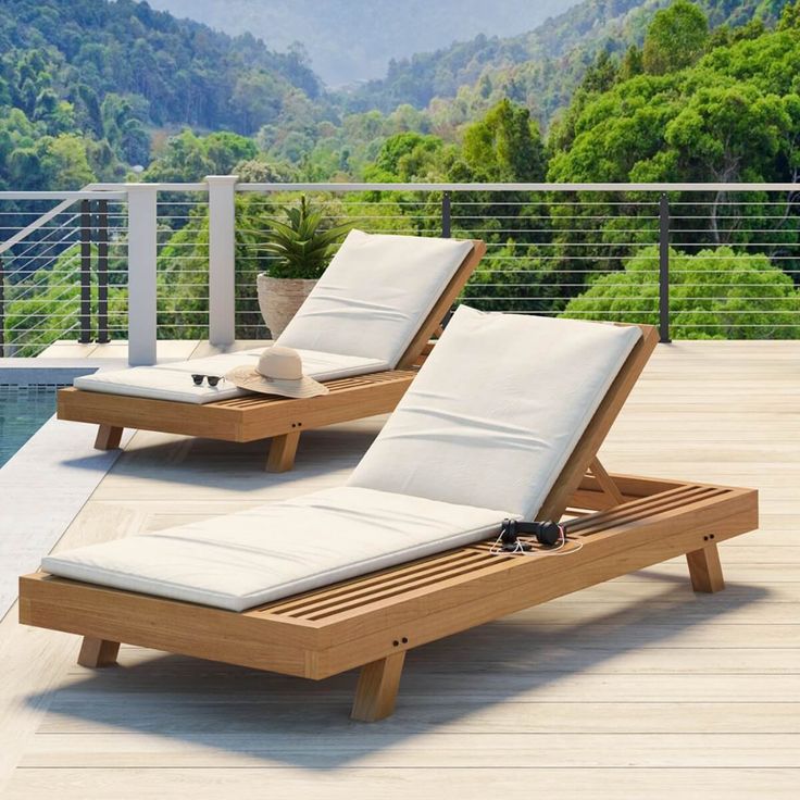 Luxury Outdoor Patio Furniture Teak Outdoor Lounger Chair by Teak Furniture Indonesia - Image 1