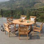 Wooden outdoor dining set by Teak Furniture Indonesia