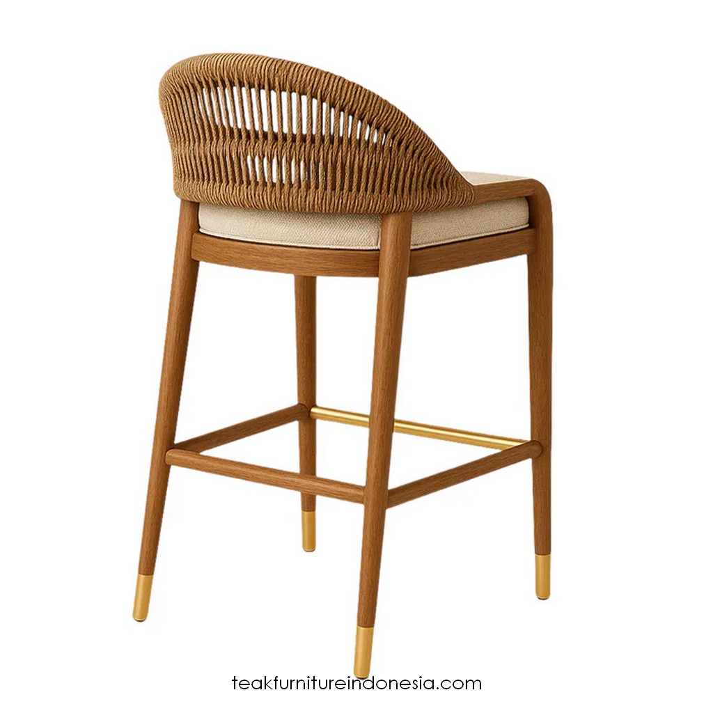 teak rope bar chair