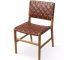 teak wood & genuine leather dining chairs