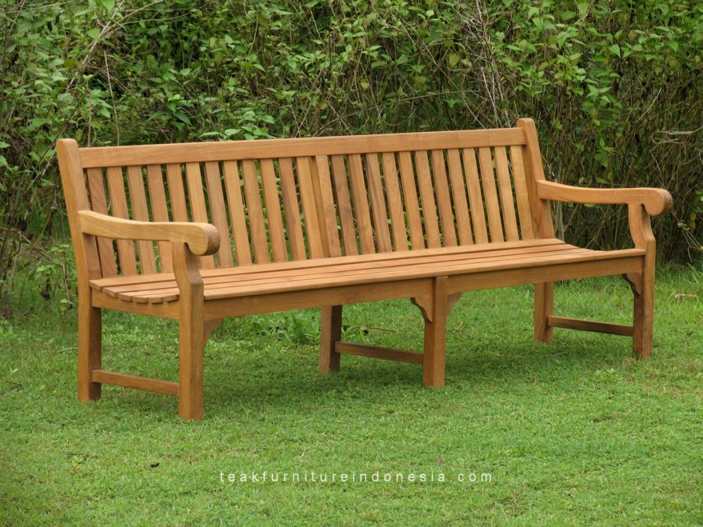 outdoor teak bench