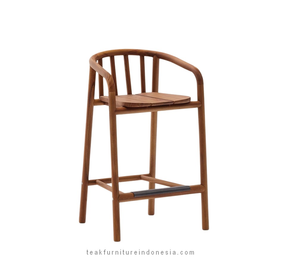 solid teak bar stool