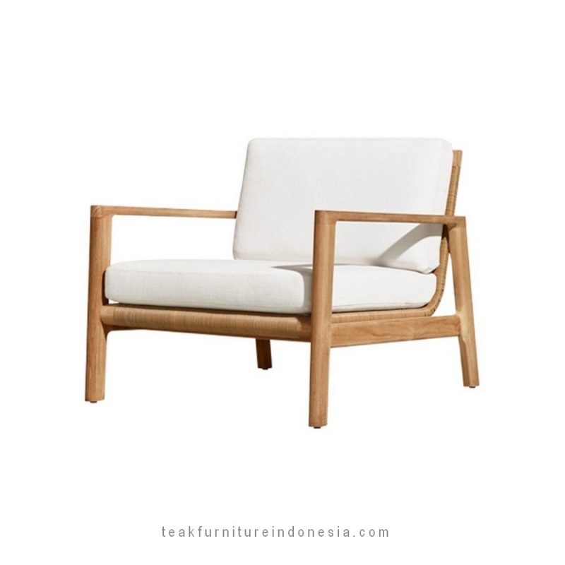 solid teak wood lounge chair