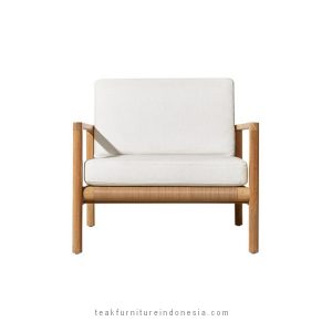 solid teak wood lounge chair