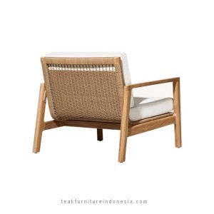 solid teak wood lounge chair