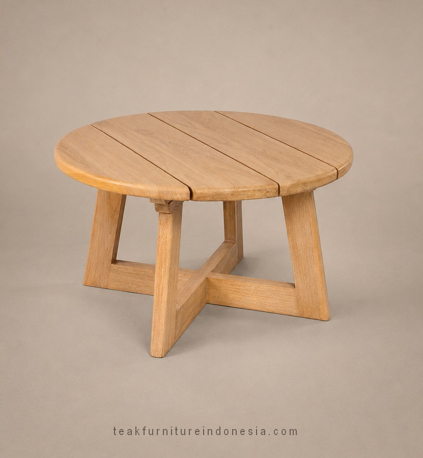 solid wood coffee table round