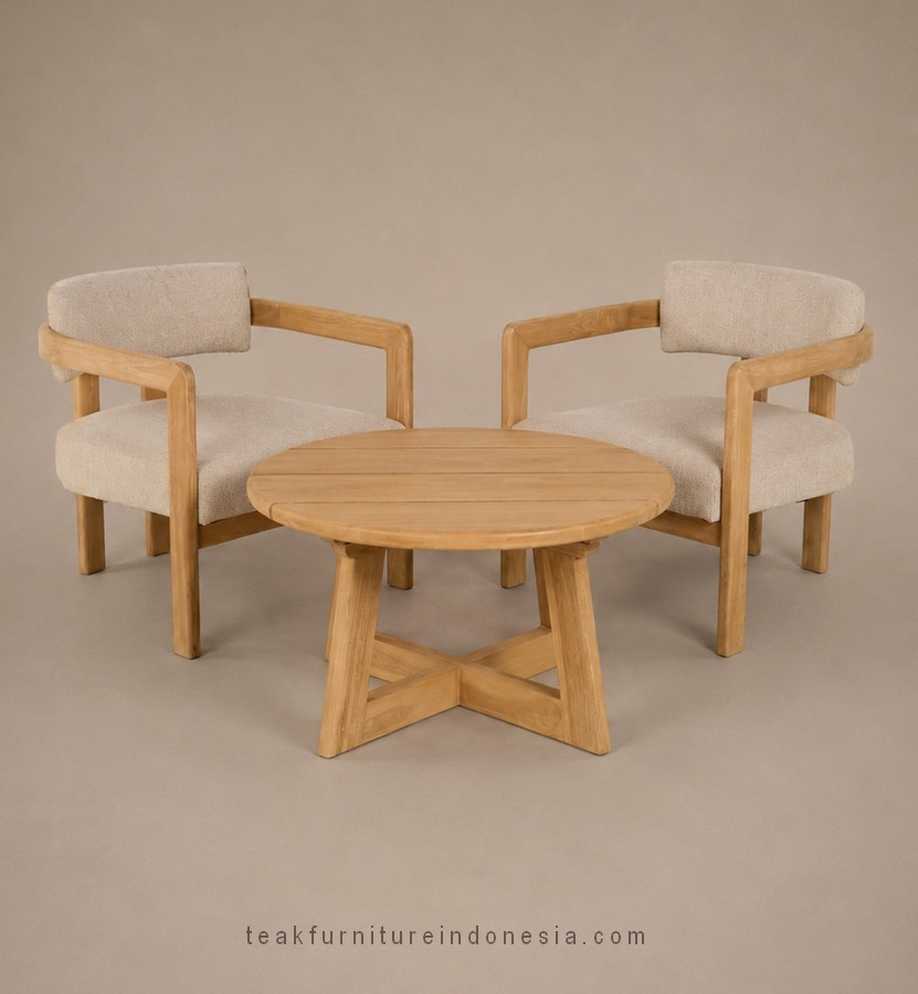 solid wood coffee table round