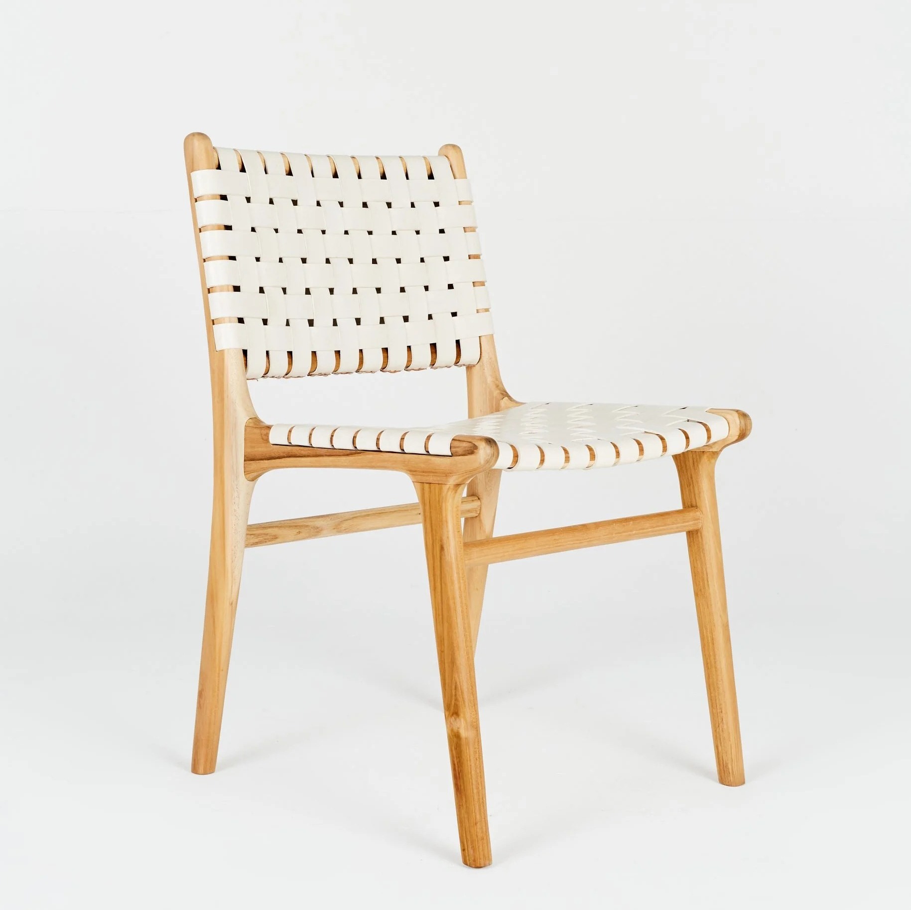 teak and leather dining chairs