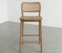 teak and rattan bar stool