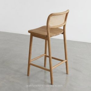 teak and rattan bar stool