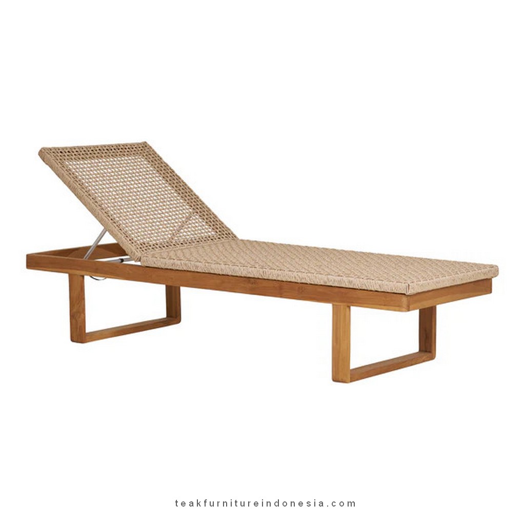 teak garden sun lounger