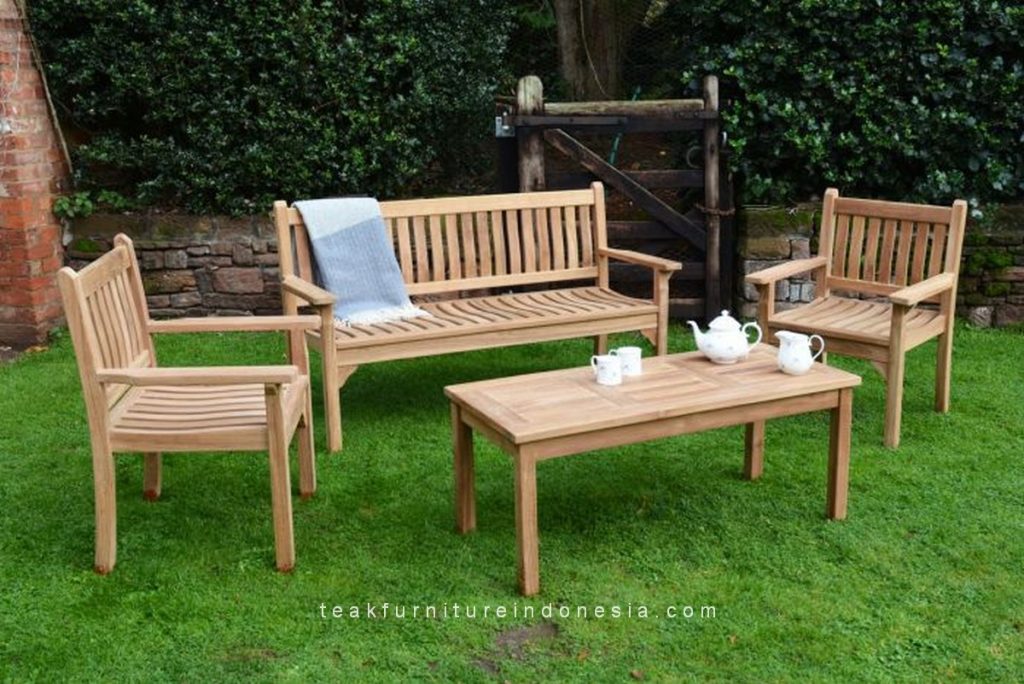 teak outdoor bench set