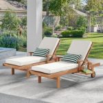 Solid Teak Outdoor Lounger for Garden, Villa & Beach Resort