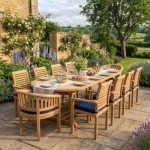 Premium Teak Outdoor Dining Set for Garden, Patio & Resort