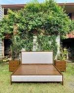 Handcrafted Solid Teak Wooden Bed Frame