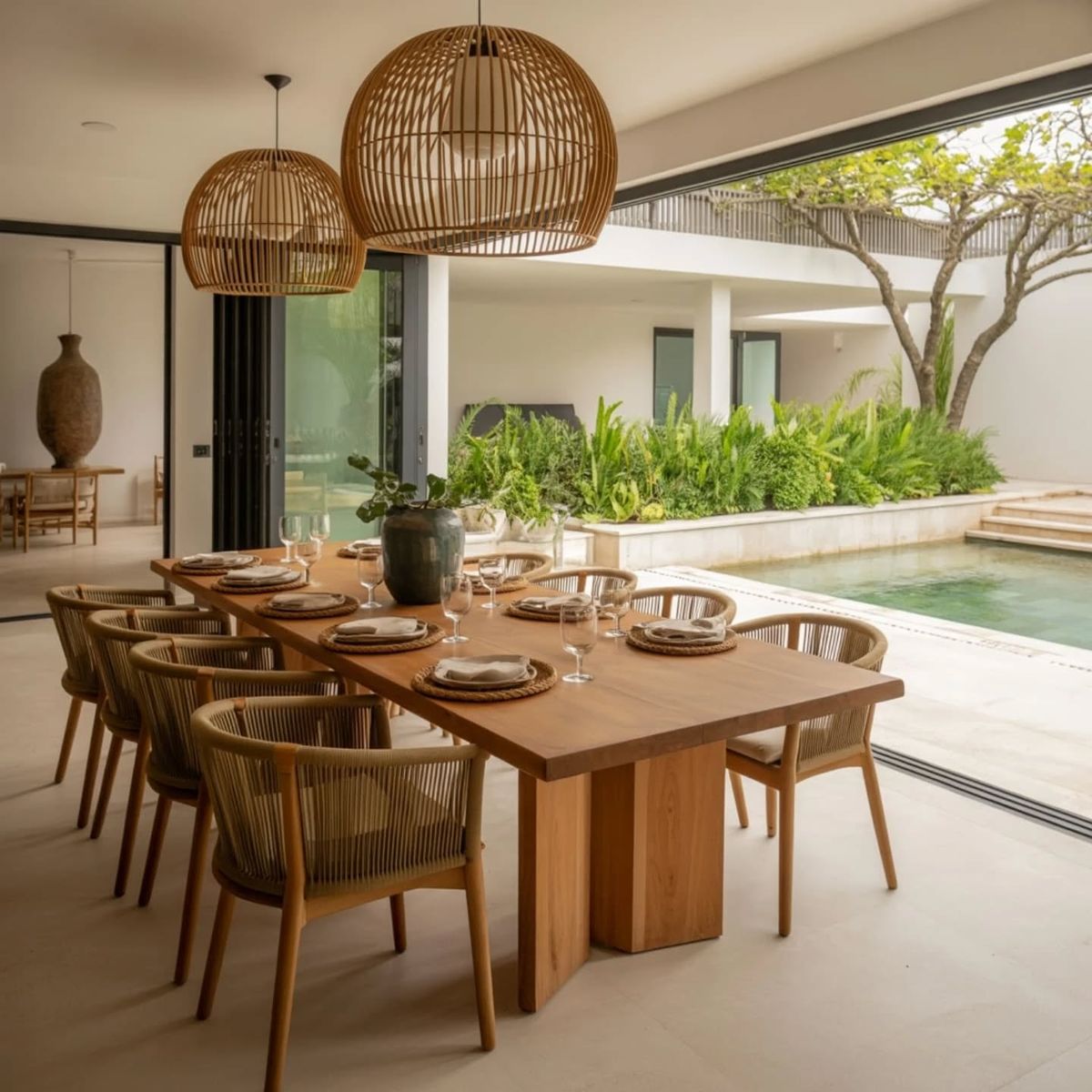 5defae539ae3b41dee0c90a94f81cf16 Luxury Villa Outdoor Dining Furniture Set - Image 1