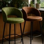 Luxury Wooden Bar Stool – Elegant Modern Counter Seating