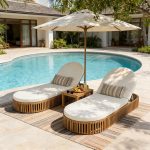 Handcrafted Outdoor Sun Lounger Set