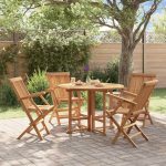 Outdoor Teak Dining Furniture Set Handmade Wooden Table & Chairs