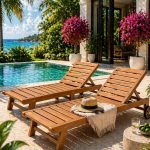 Luxury Outdoor Teak Lounger