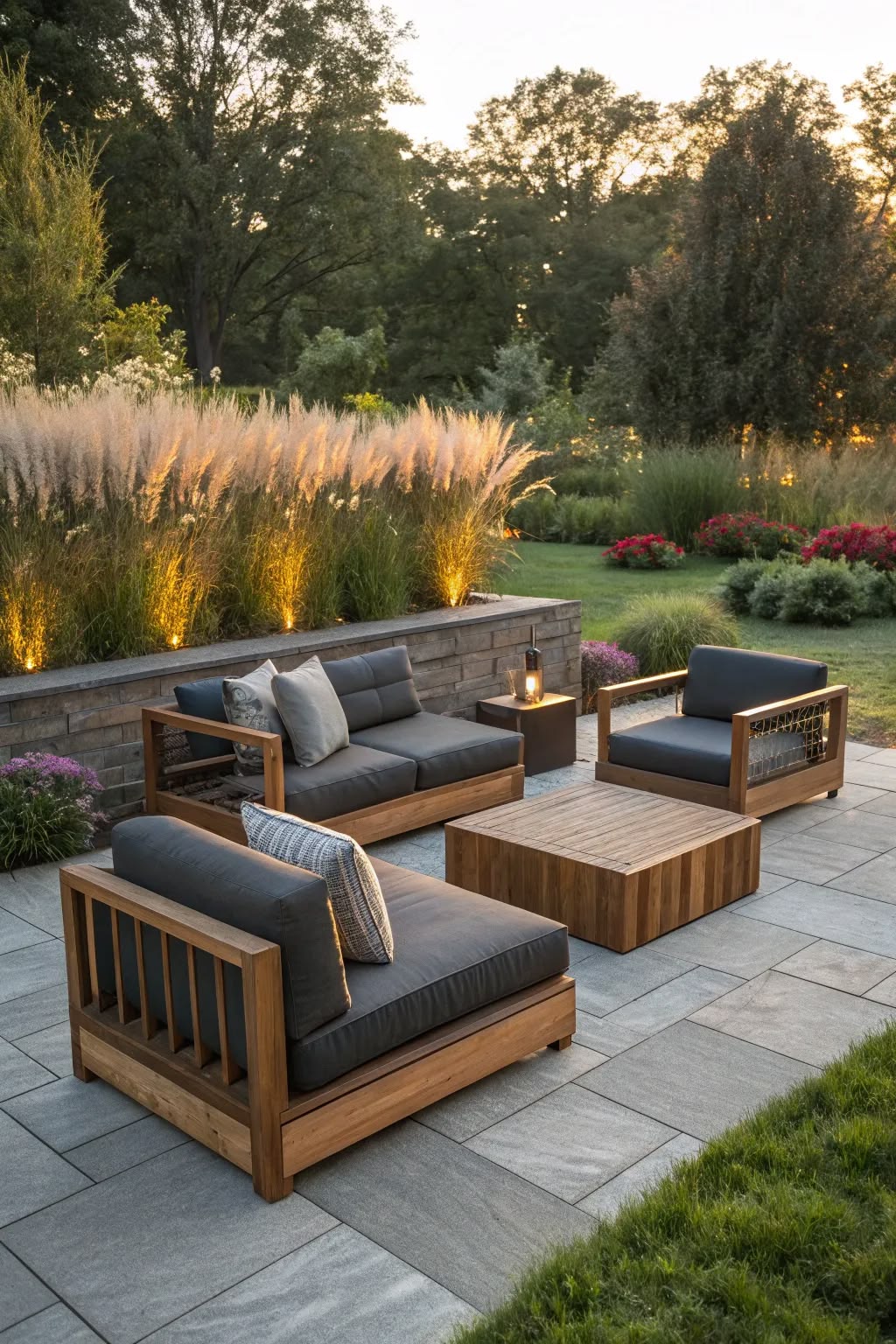 5d55bdbe8db424da333d6fc9152b789f Indonesian Teak Outdoor Furniture Set - Image 1